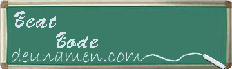 Beat Bode Visitenkarte